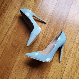 Shoe Republic LA denim heels